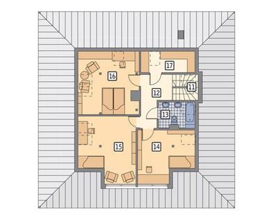 RZUT PODDASZA POW. 58,6 m²